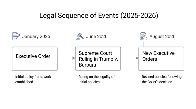 The timeline of the administration's efforts to restrict birthright citizenship.
