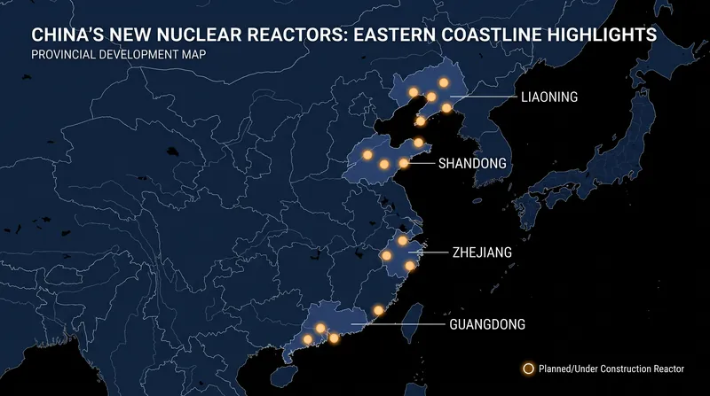 The newly approved reactors are strategically clustered near China's most power-hungry coastal manufacturing hubs.