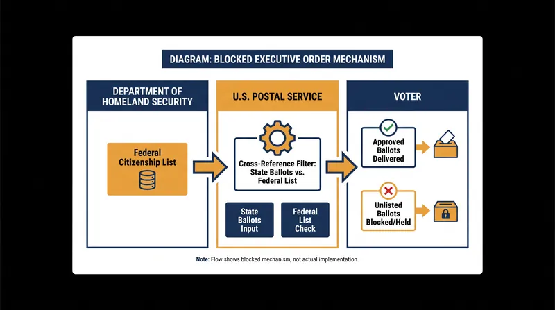 How the executive order proposed altering the flow of mail-in ballots.