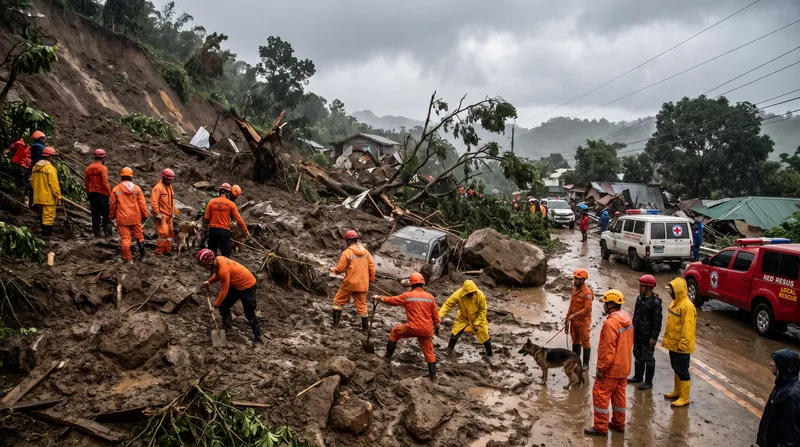 In the Philippines, the storm intensified seasonal monsoon rains, triggering deadly landslides in the northern mountains.