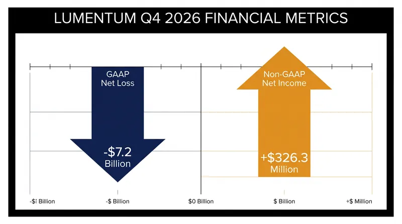 Lumentum's operational profit was overshadowed by a one-time, non-cash accounting charge.