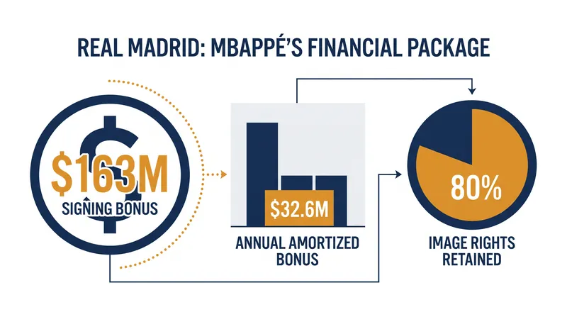 Breaking down the financial architecture of Mbappé's five-year agreement.