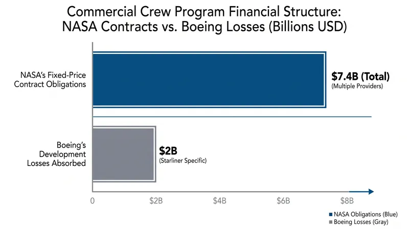 Fixed-price contracting has shifted the financial burden of development delays from NASA to the contractor.