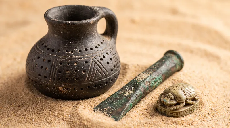 Grave goods from the Hyksos era reflect a cosmopolitan society blending Levantine and Egyptian traditions.