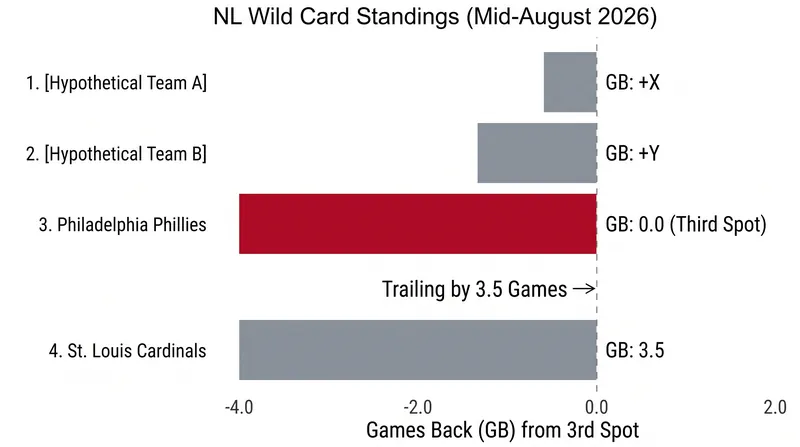 The Cardinals are looking to close the 3.5-game gap between themselves and the Phillies for the final NL Wild Card spot.