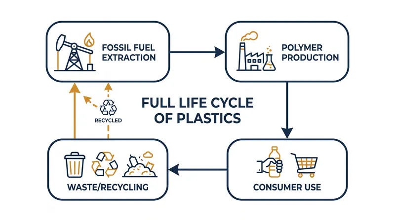 The treaty's mandate covers the entire plastic life cycle, though nations disagree on how strictly to regulate upstream production.