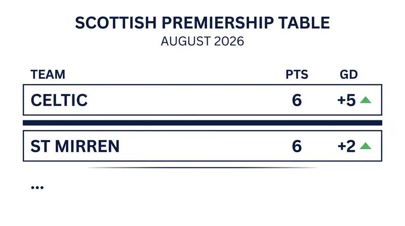 Early standings show Celtic and St Mirren as the only clubs with perfect records.