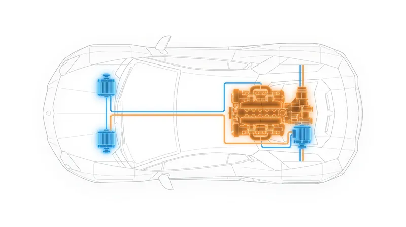 The Revuelto SV utilizes three electric motors to provide instantaneous front-axle torque vectoring.