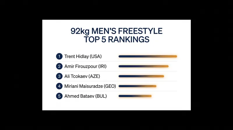 Trent Hidlay and Amir Firouzpour lead the pack at 92kg heading into the World Championships.