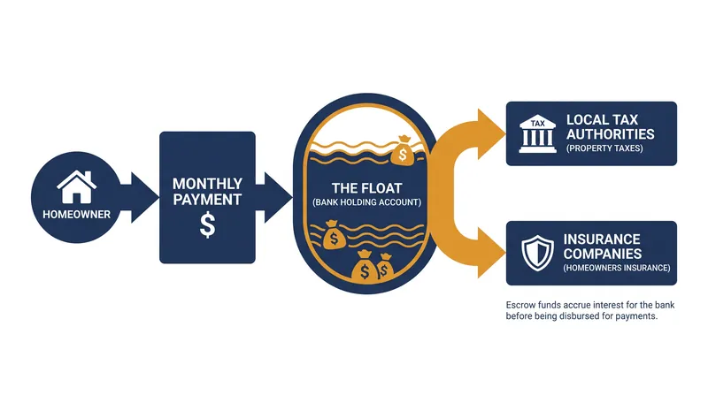 How mortgage escrow accounts create a rolling pool of capital that banks can invest.