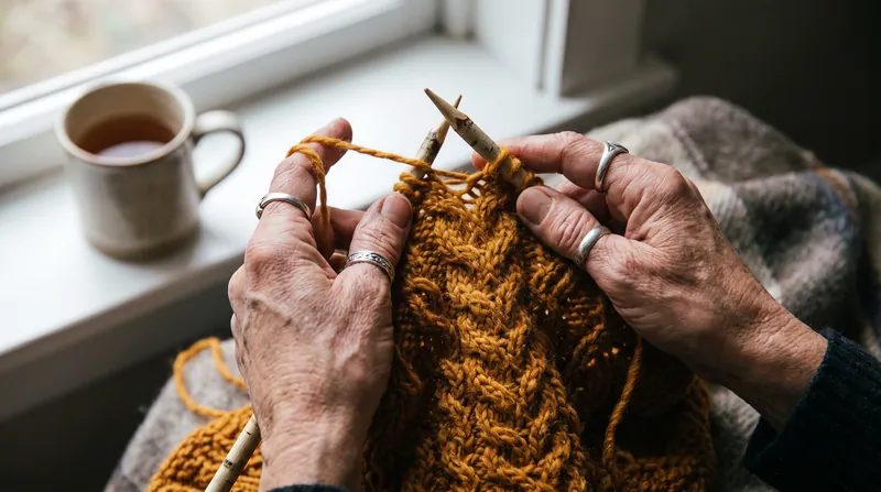 The bilateral stimulation of knitting mimics techniques used in trauma therapy to calm the brain's stress center.