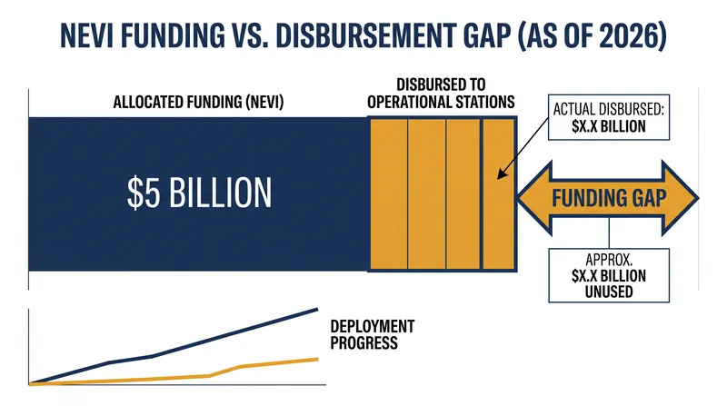 Despite the $5 billion allocation, only a fraction of the funds had been converted into operational chargers before the freeze.