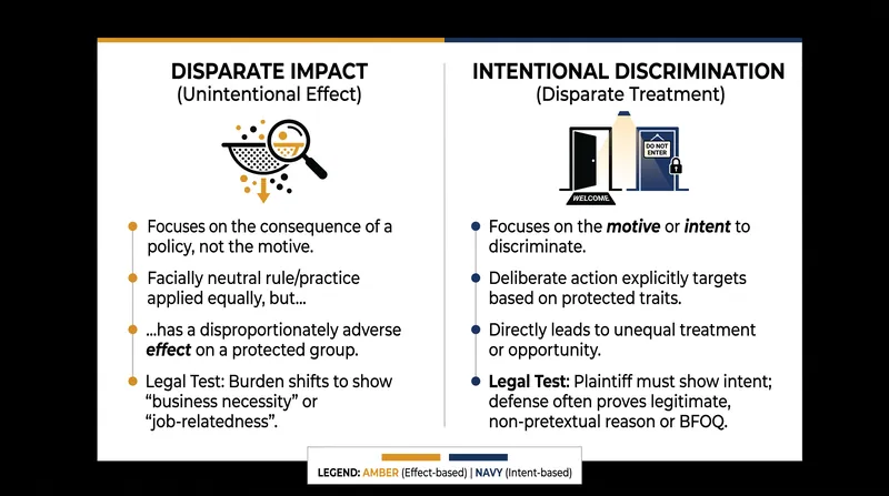 Federal civil rights enforcement will now require proof of intentional discrimination rather than relying on statistical disparities.