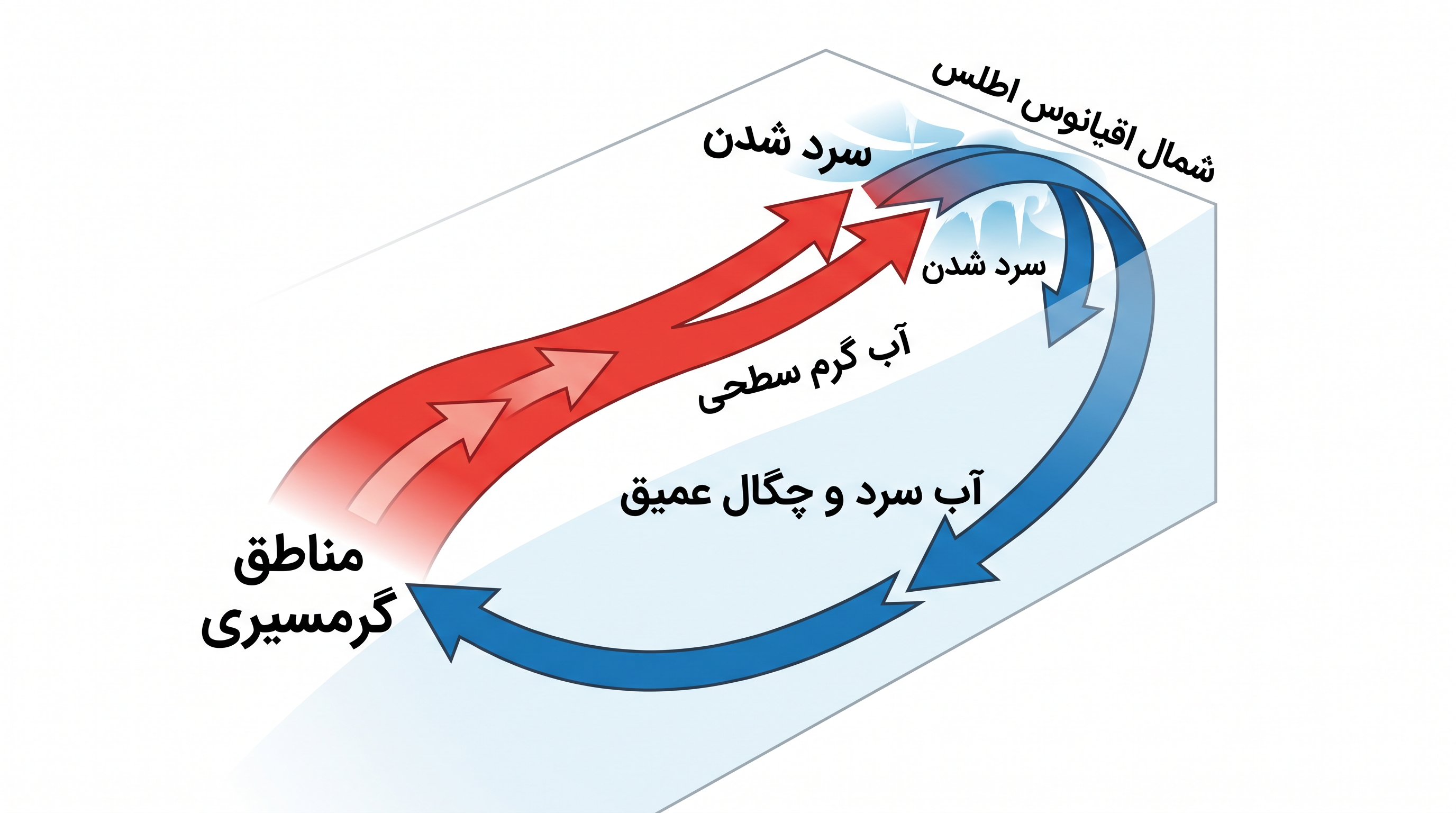 AMOC توسط گرادیانهای چگالی که توسط دما و شوری کنترل میشوند، هدایت میشود.