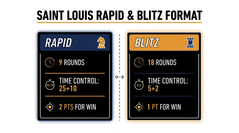 Players must adapt to two distinct time controls over the five-day event.