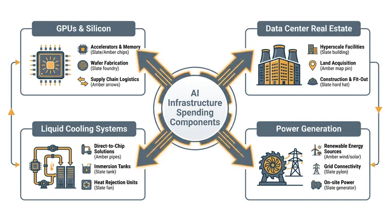 The $1.16 trillion forecast encompasses far more than just semiconductors, extending into real estate and power generation.