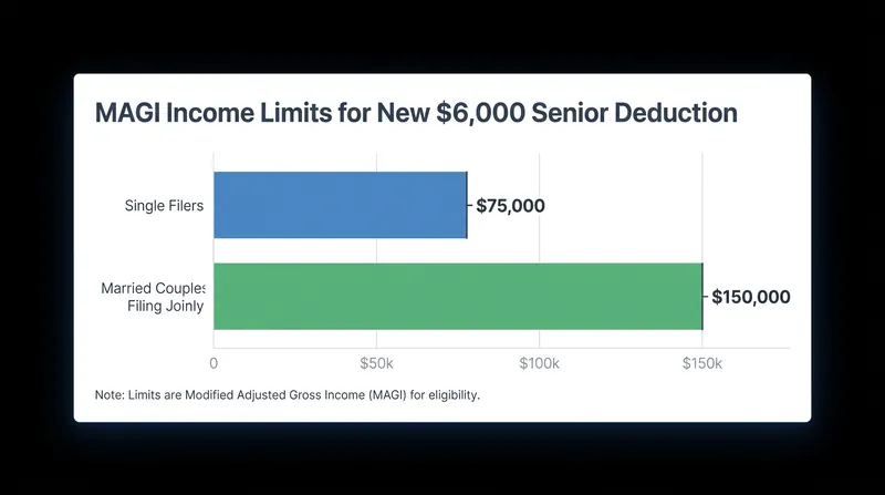 Income limits for the new $6,000 senior deduction introduced under the OBBB Act.
