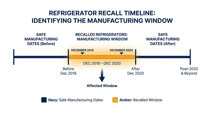 Only refrigerators manufactured between December 2018 and December 2020 are affected by the recall.