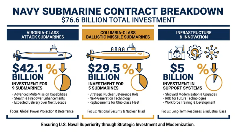 Breakdown of the historic $76.6 billion multi-year procurement contract.