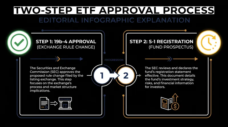 Understanding the SEC's two-step process for launching a new commodity-based ETF.