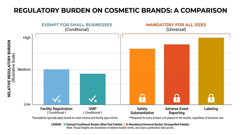 While small businesses receive some exemptions, core safety and reporting mandates apply universally.