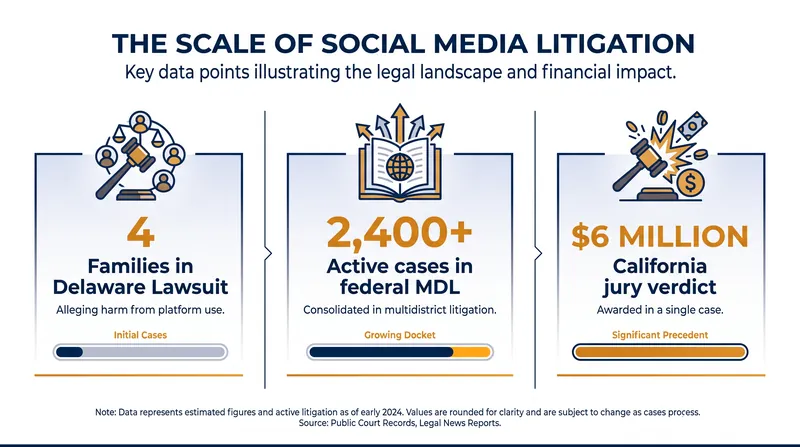 The legal pressure on social media companies has escalated significantly in 2026.