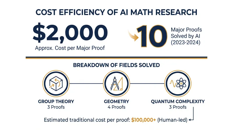 The total computational cost to generate the 10 mathematical proofs was roughly $2,000 at current API rates.