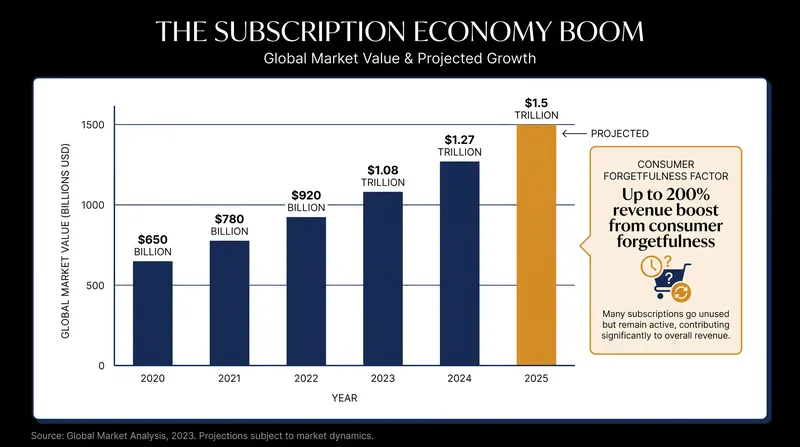 The subscription economy has seen explosive growth, driven by recurring revenue models across multiple sectors.