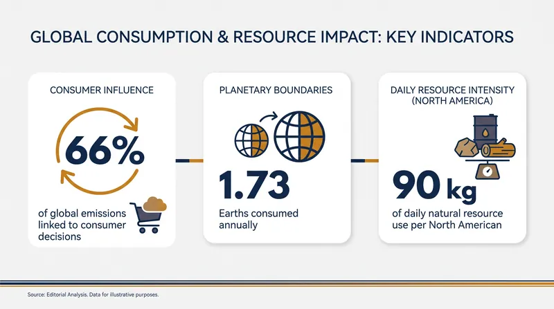 The global scale of consumer resource depletion.