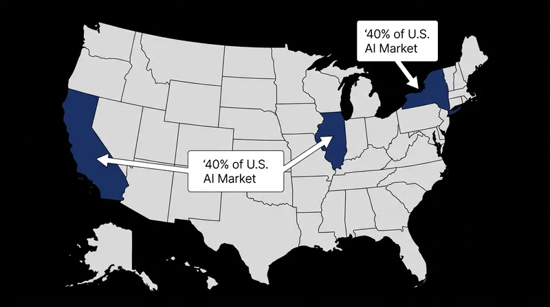 Together with California and New York, Illinois helps form a regulatory bloc that effectively dictates national AI standards.