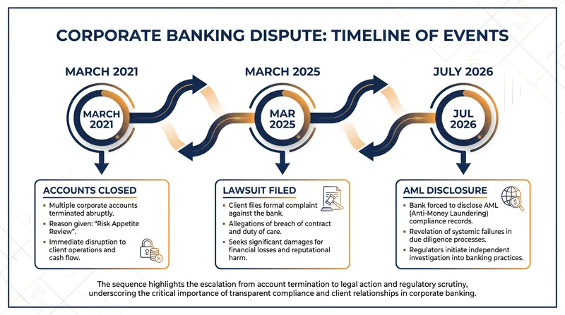 Timeline of the legal dispute between the Trump Organization and Capital One.