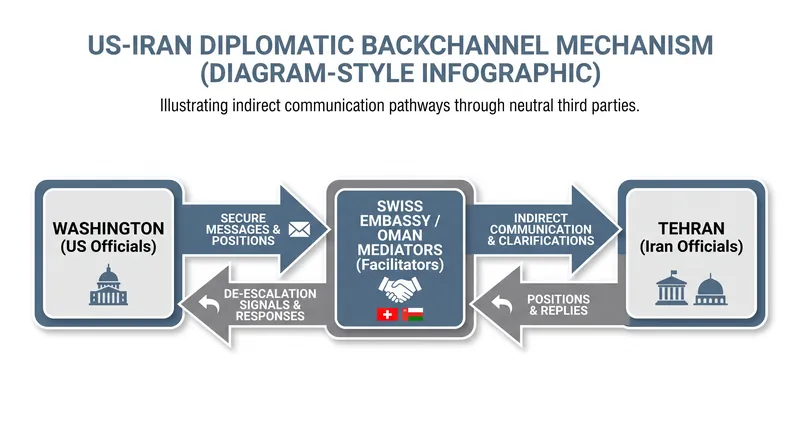 How Washington and Tehran communicate without formal diplomatic relations.