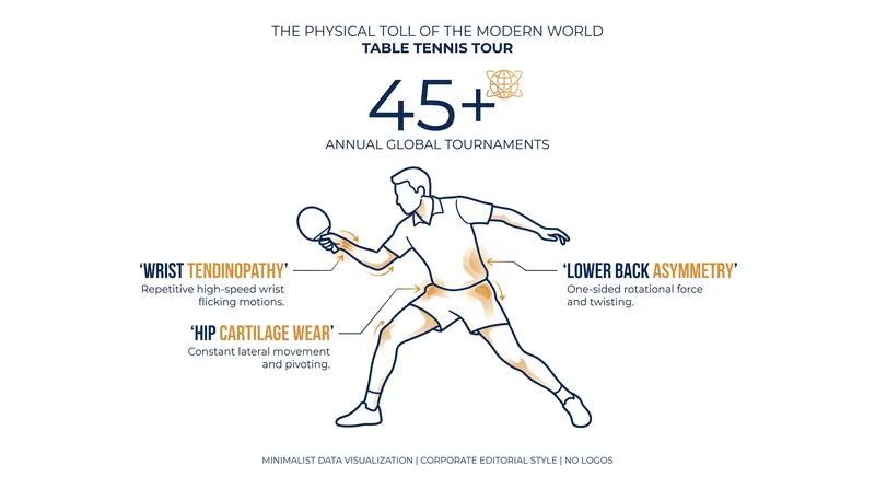 The expanded WTT calendar has increased the biomechanical strain on elite players.