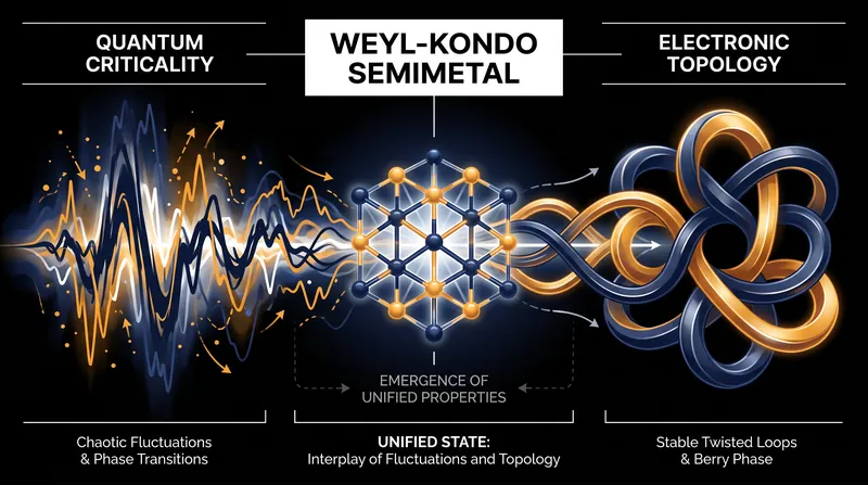 The newly discovered Weyl-Kondo semimetal phase emerges at the intersection of quantum criticality and electronic topology.