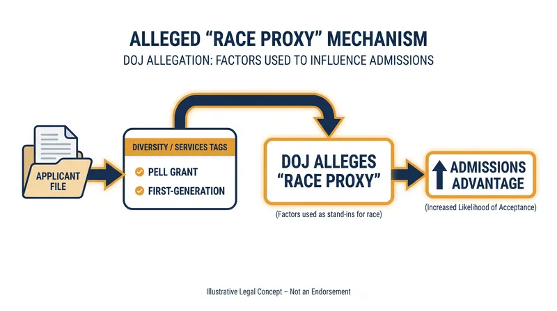 How federal investigators allege Duke Law used socioeconomic tags as proxies for race.
