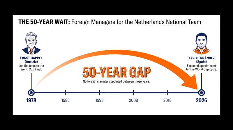 Xavi becomes the first foreign-born manager to lead the Dutch men's national team in nearly half a century.
