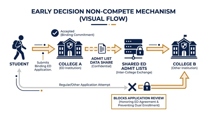 How the plaintiffs allege elite colleges use Early Decision to eliminate competition and suppress financial aid.