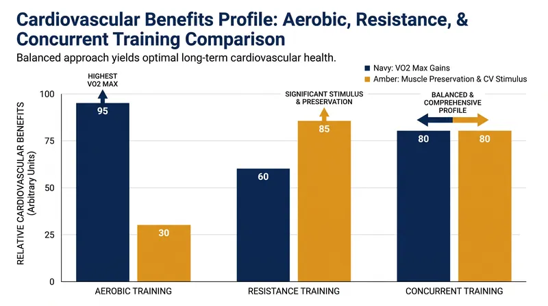 While aerobic exercise holds a slight edge for pure VO2 max gains, concurrent training provides the most comprehensive reduction in cardiovascular risk factors.
