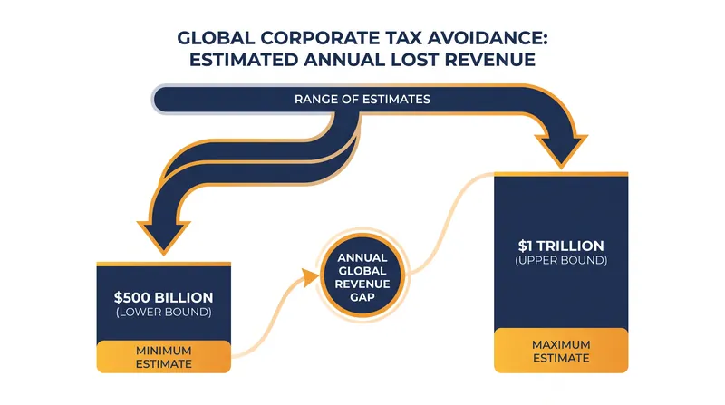 Estimates suggest multinational profit shifting costs governments hundreds of billions in lost revenue annually.