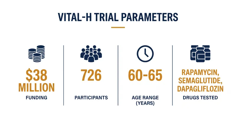 The VITAL-H trial will evaluate three existing medications for their potential to extend human healthspan.