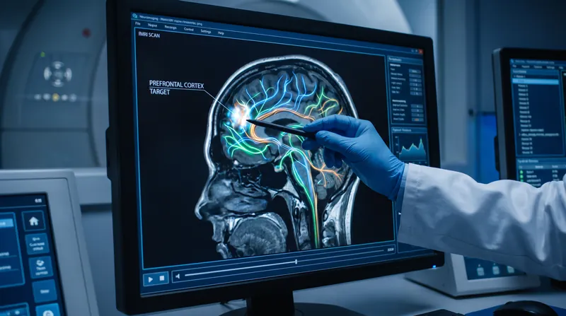 Advanced fMRI imaging allows clinicians to pinpoint the exact millimeter of the cortex to target for each individual patient.