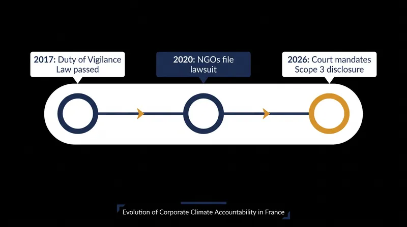 The TotalEnergies ruling marks the first major application of France's 2017 duty of vigilance law to global climate change.