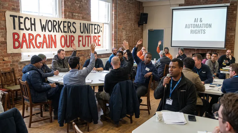 Labor organizations are pushing for a formal voice in how artificial intelligence is deployed across the workplace.