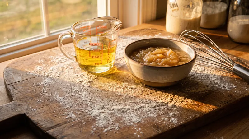 Neutral oils and fruit purees offer affordable, structurally sound alternatives for baking.