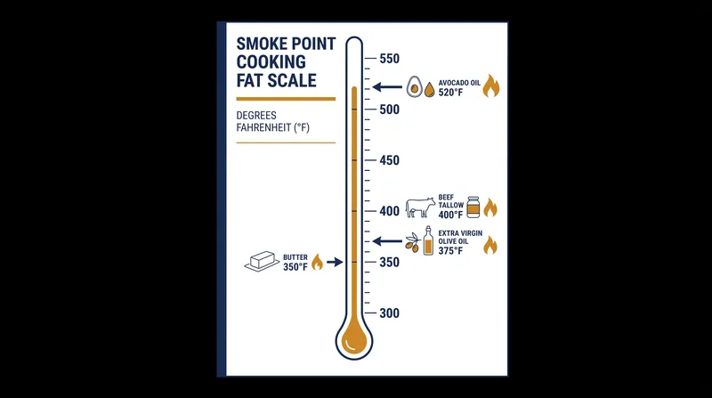 Different fats break down at different temperatures, making smoke points a crucial metric for cooking.