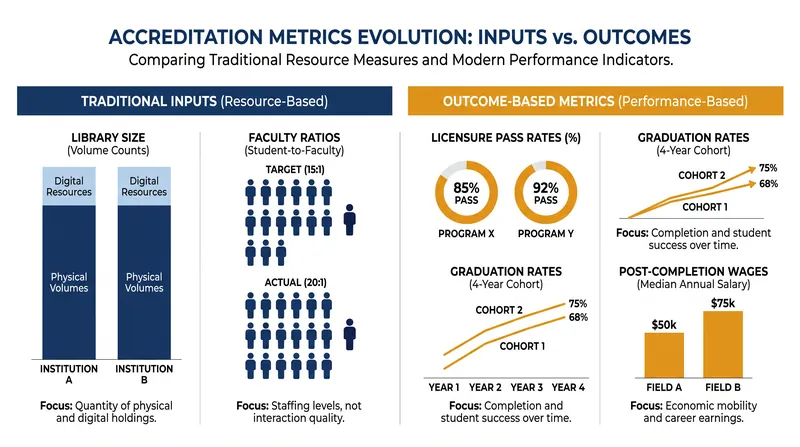 The 2026 regulatory framework forces accreditors to prioritize concrete student outcomes over traditional institutional inputs.