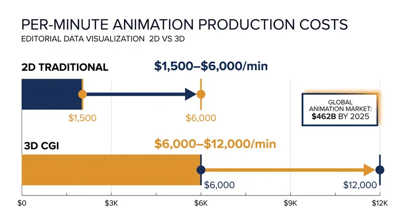 While 3D animation requires a much higher upfront investment, its assets can be reused infinitely.