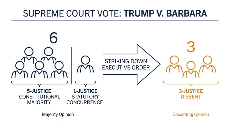 While six justices agreed to strike down the executive order, they divided sharply on the underlying legal reasoning.