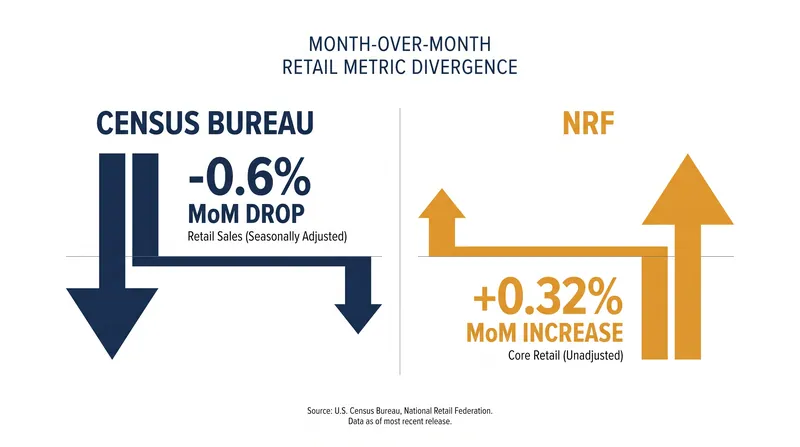 Different methodologies yield different results: survey data versus credit card transactions.