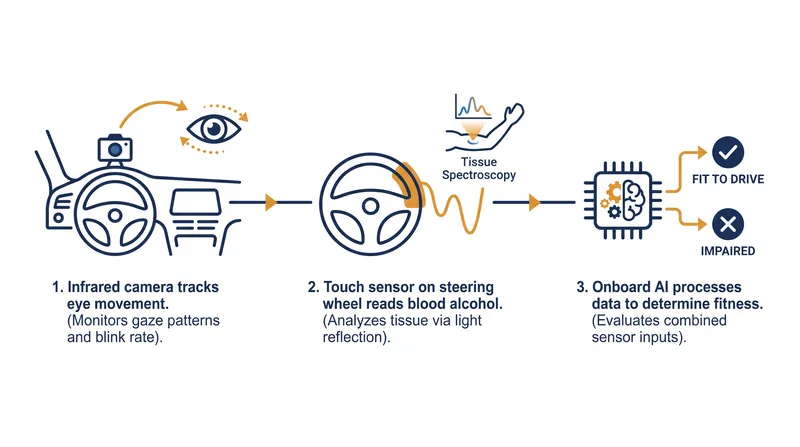 How passive impairment detection systems monitor drivers without requiring a breathalyzer.